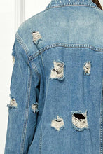 Load image into Gallery viewer, Regina Distressed Denim Jacket