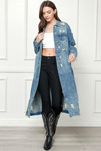 Load image into Gallery viewer, Regina Distressed Denim Jacket