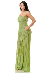 Cheyenne Fringe Strapless Jumpsuit