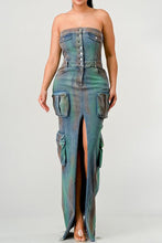 Load image into Gallery viewer, Ayanna Cargo Denim Dress
