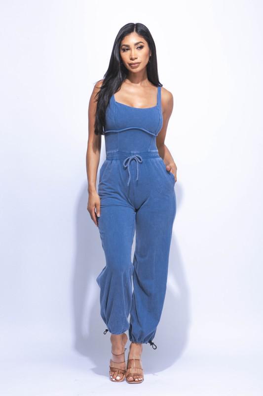 Acid Wash Jumpsuit