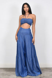 Stacia Bandeau Wide Leg Set