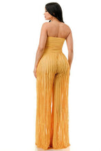 Load image into Gallery viewer, Cheyenne Fringe Strapless Jumpsuit