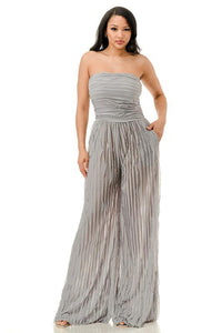 Cheyenne Fringe Strapless Jumpsuit