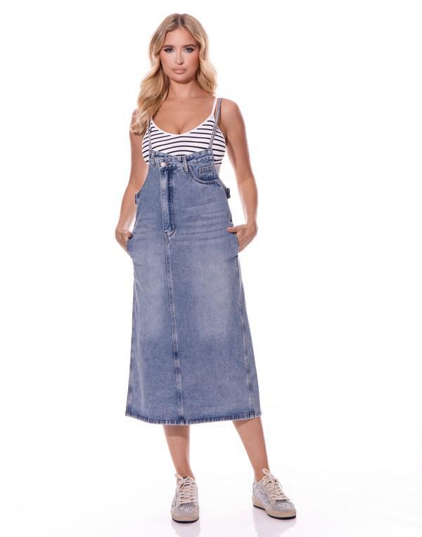 LALA DENIM TANK DRESS