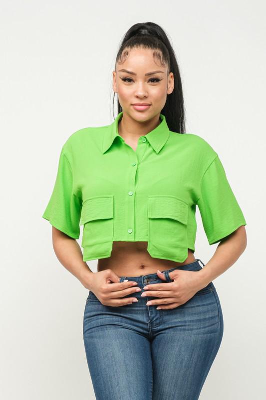 Harper Front Button Top